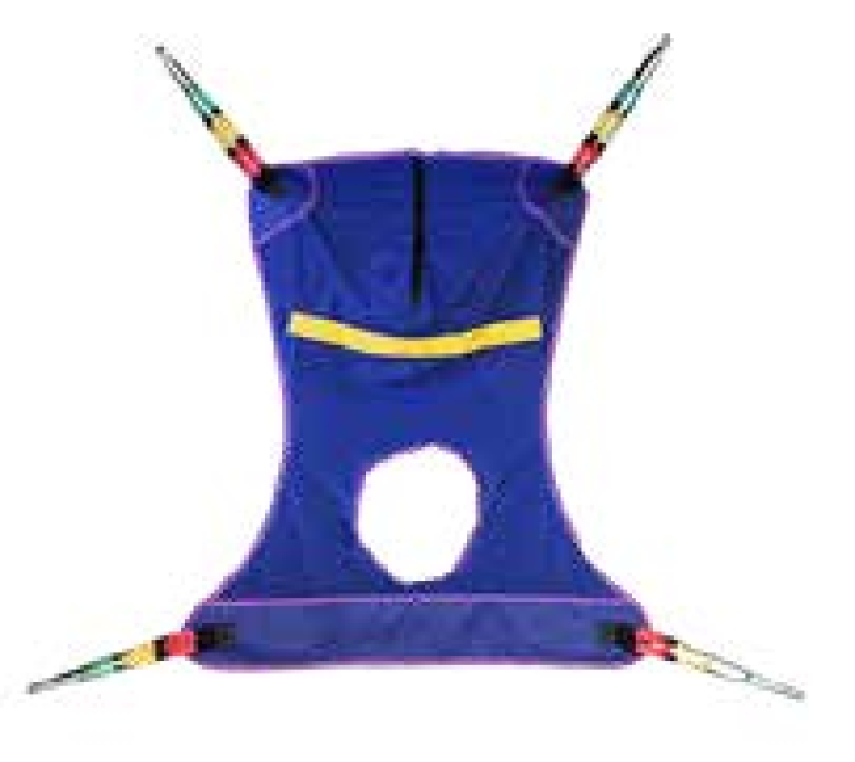 Patient Lift Sling-Full Body Mesh Sling with Commode Opening, Extra Large