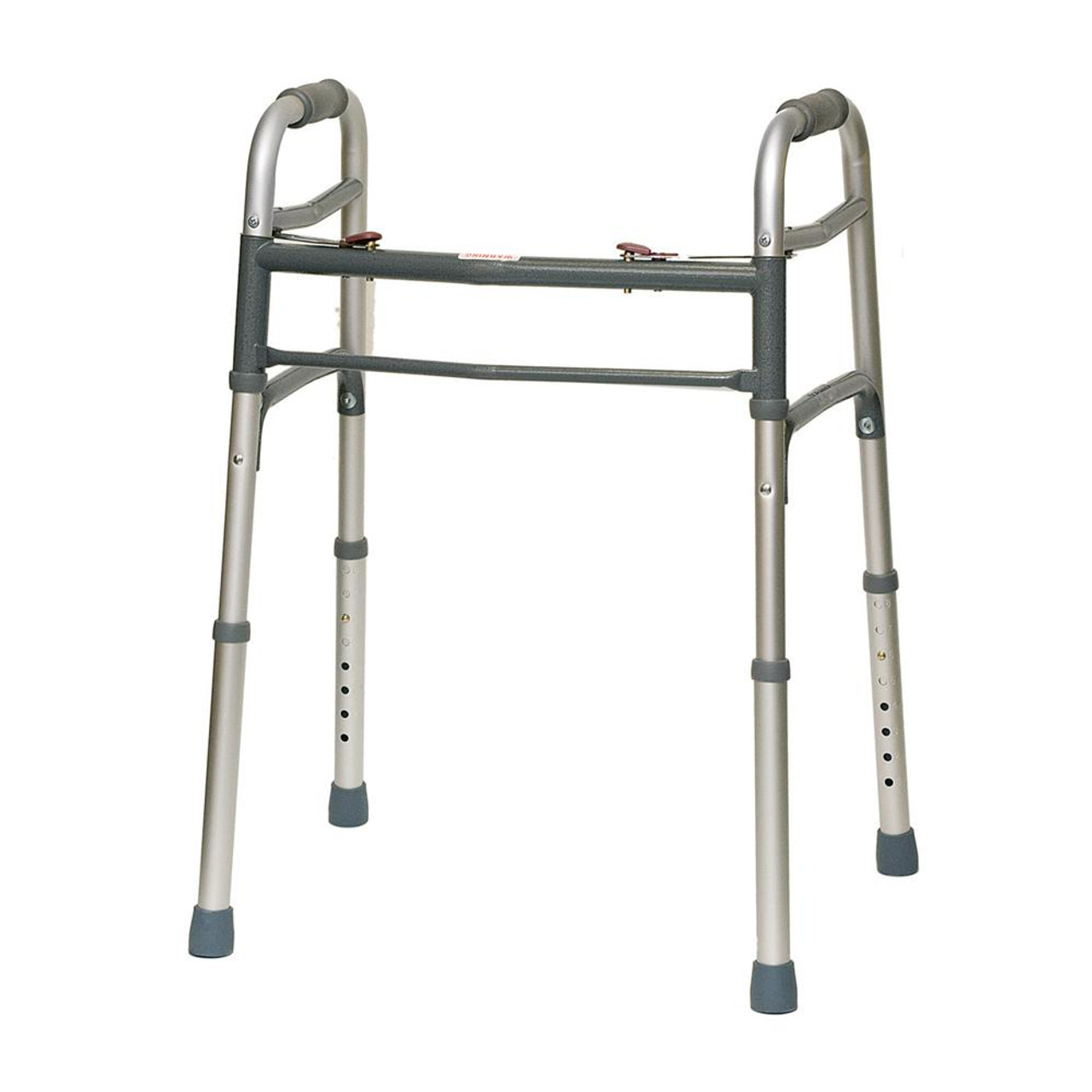 Walker, Two-Button Folding Steel Walker without Wheels Walker, Two-Button Folding Steel Walker without Wheels